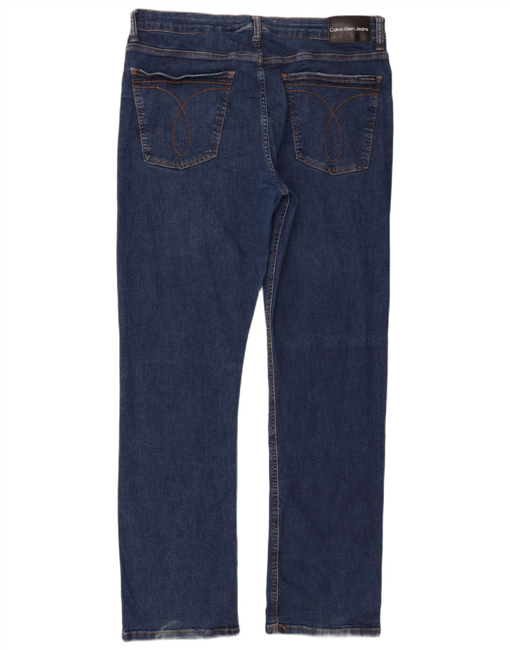 Calvin Klein muške ravne traperice s oskudima IT 48 srednje W38 L33 tamnoplave