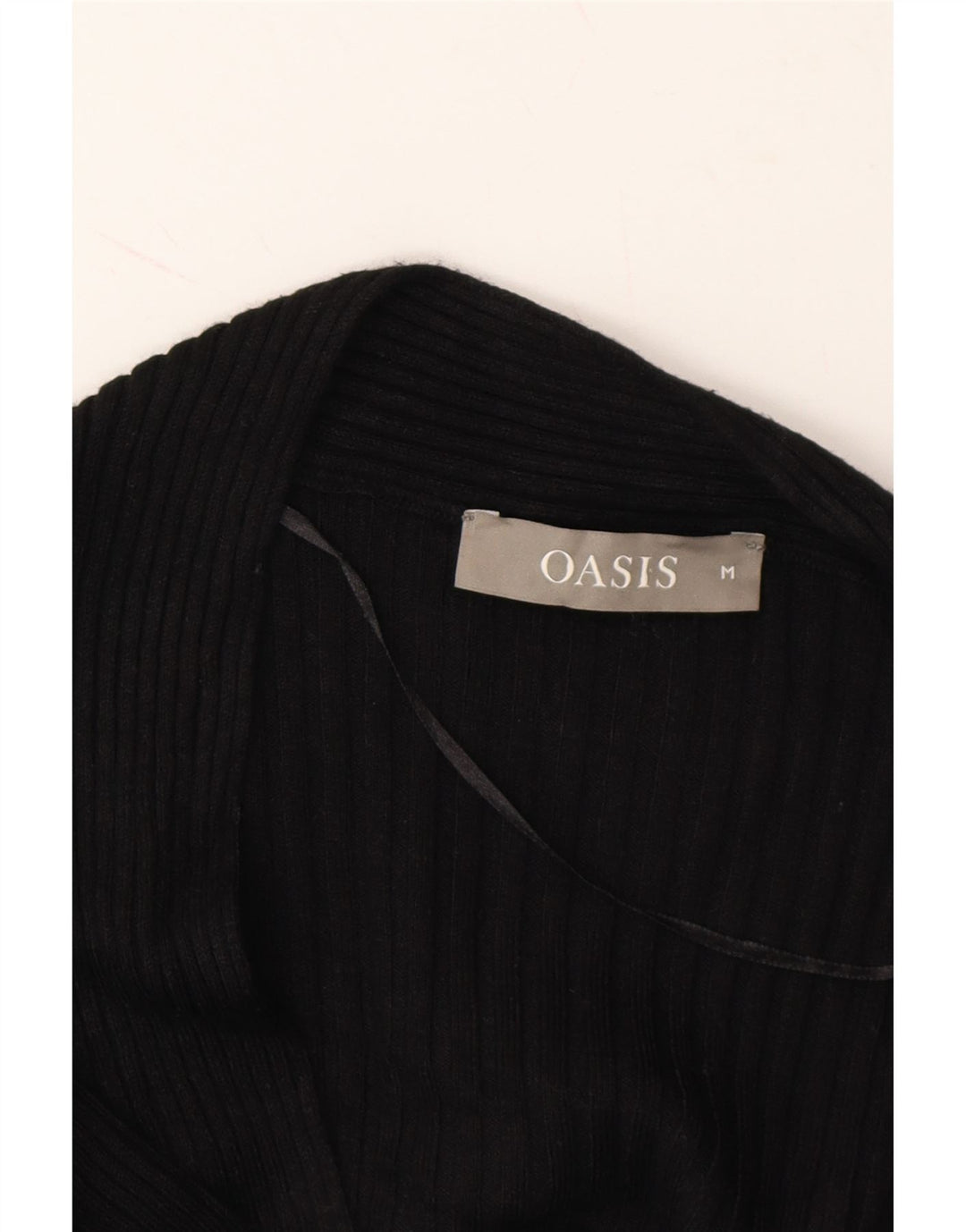 OASIS Womens V-Neck Jumper Sweater UK 12 Medium Black Viscose Vintage Oasis and Second-Hand Oasis from Messina Hembry 
