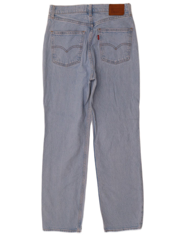 Levi's ženske uske ravne traperice visokog struka W28 L28 plavi pamuk