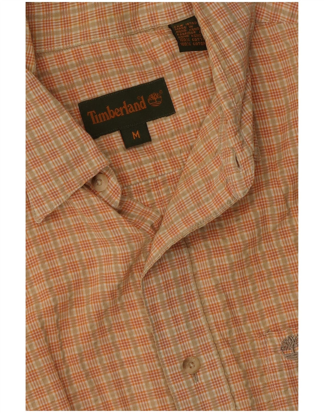 Timberland muška košulja kratkih rukava Srednje narančasta karirana pamuk