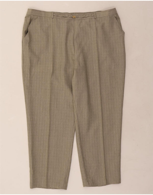 Marks & Spencer ženske chino hlače visokog struka UK 22 3XL W44 L26 Kaki