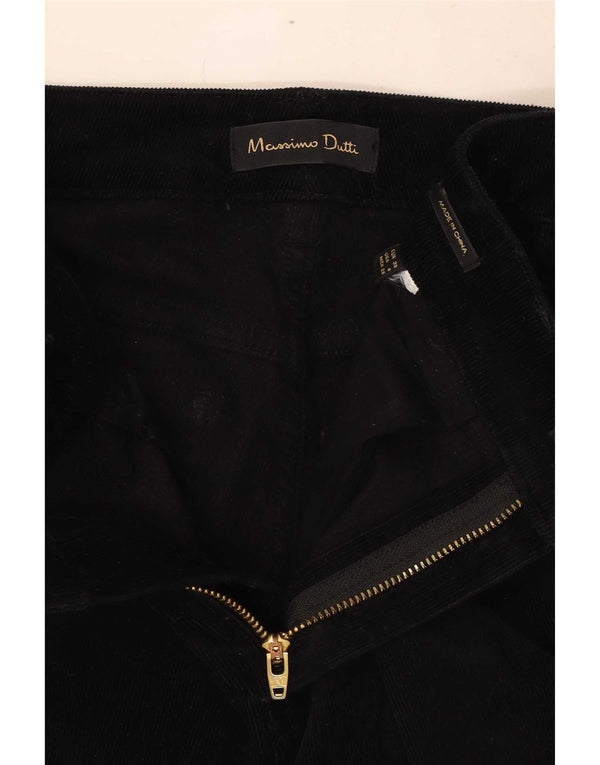 Ženske uske hlače od samta Massimo Dutti EU 38 male W28 L29 crne