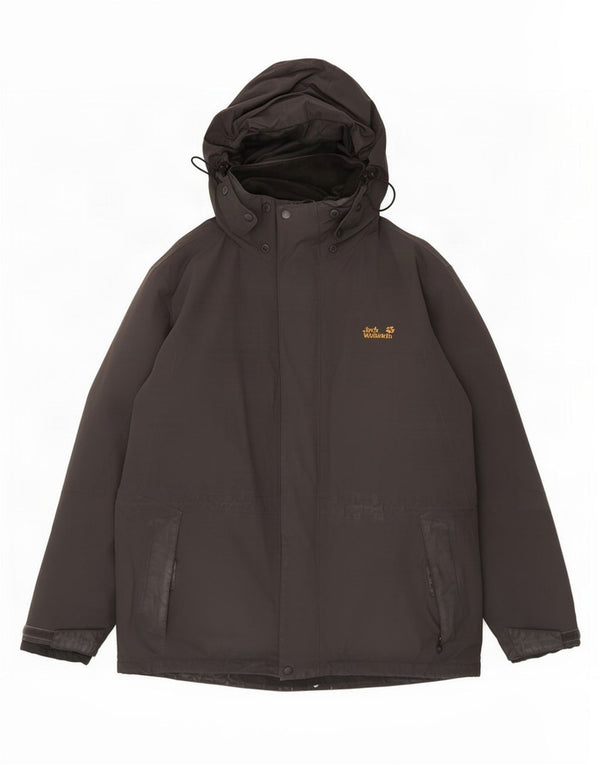 Jack Wolfskin muška vjetrovka s kapuljačom UK 40/42 velika siva poliamidna