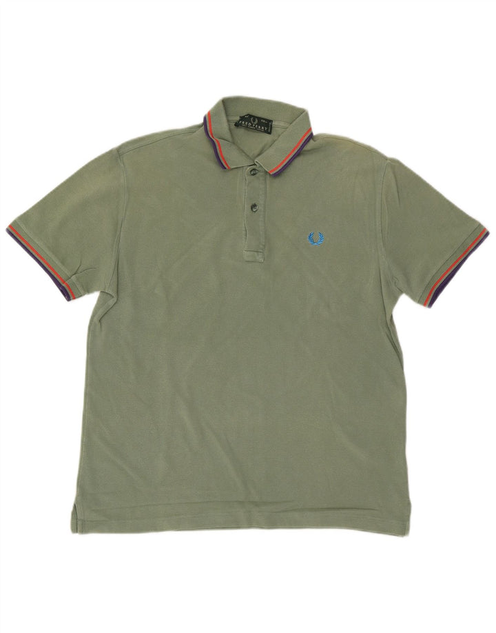 FRED PERRY Muška polo majica srednje zelene pamučne boje