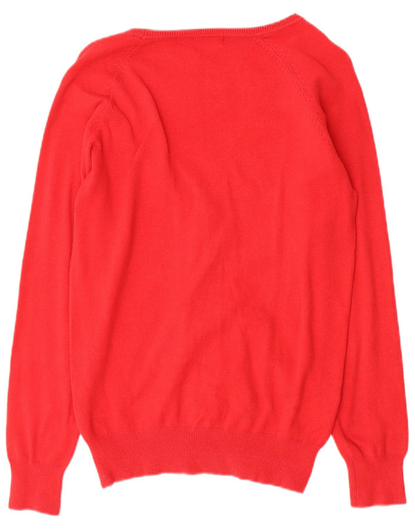 Zara ženski kardigan pulover UK 18 XL crveni pamuk