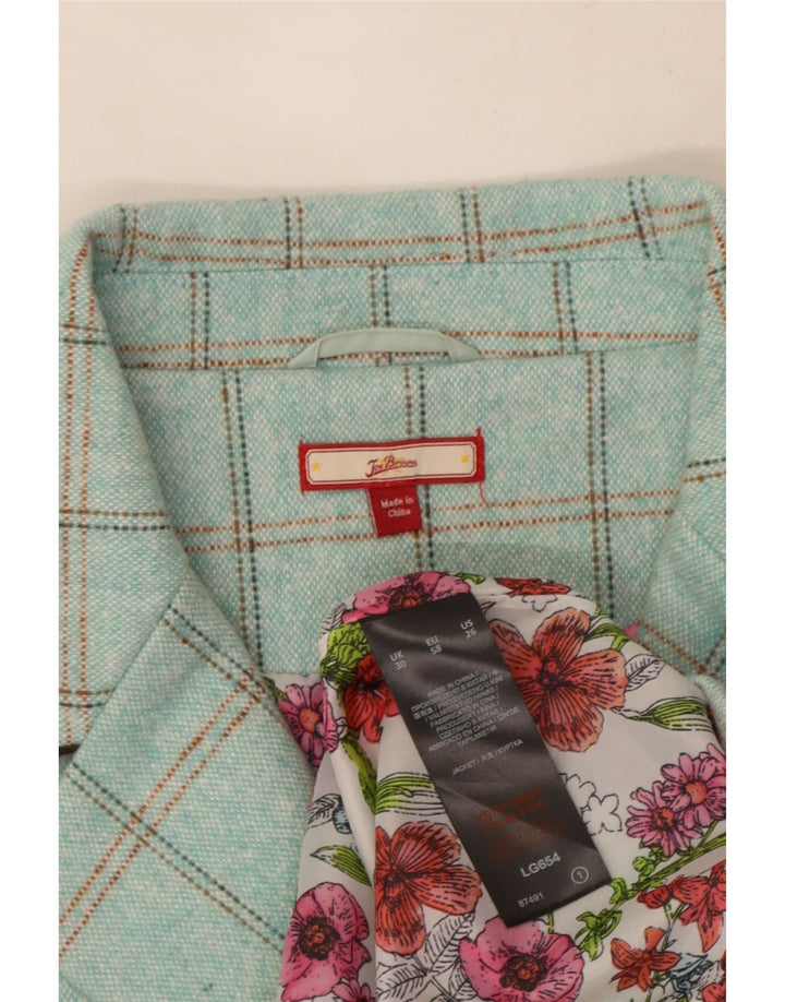 Ženska jakna s 3 gumba Joe Browns UK 30 7XL Tirkizna karirana