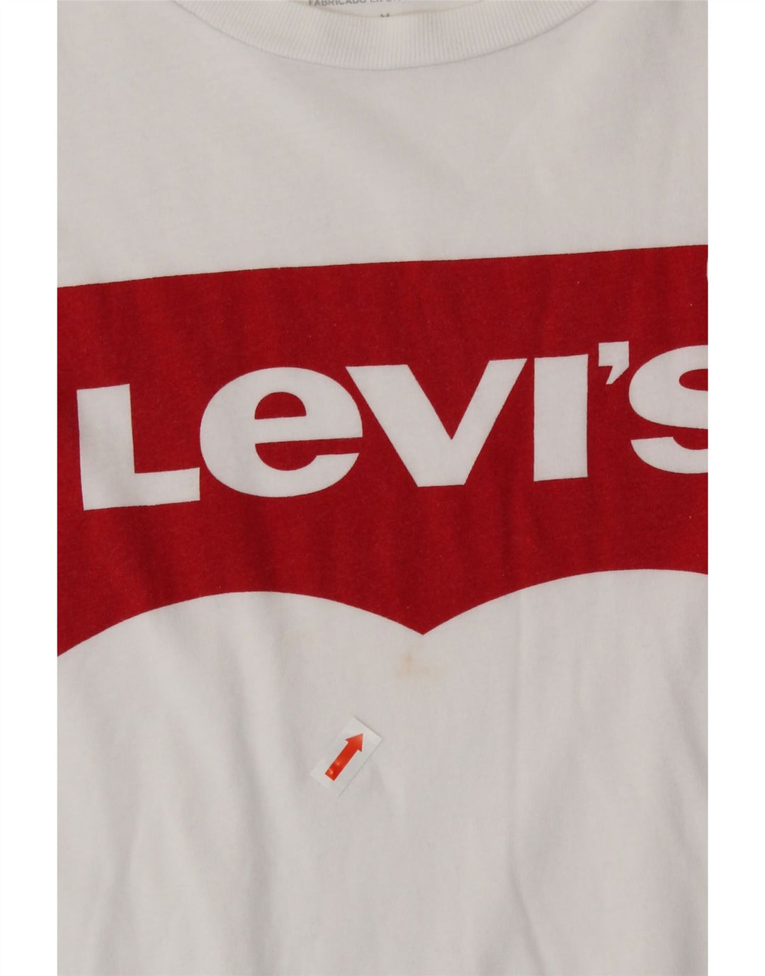 LEVI'S Womens Graphic T-Shirt Top UK 14 Medium White