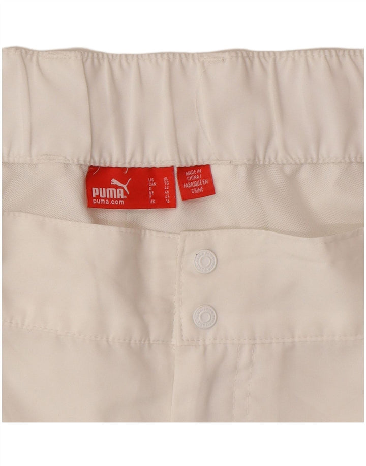 PUMA Ženske ležerne kratke hlače UK 16 Large W34 Bijele