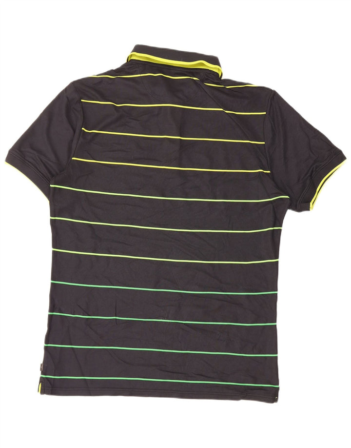 Calvin Klein muška polo majica za golf Srednji crni prugasti poliester