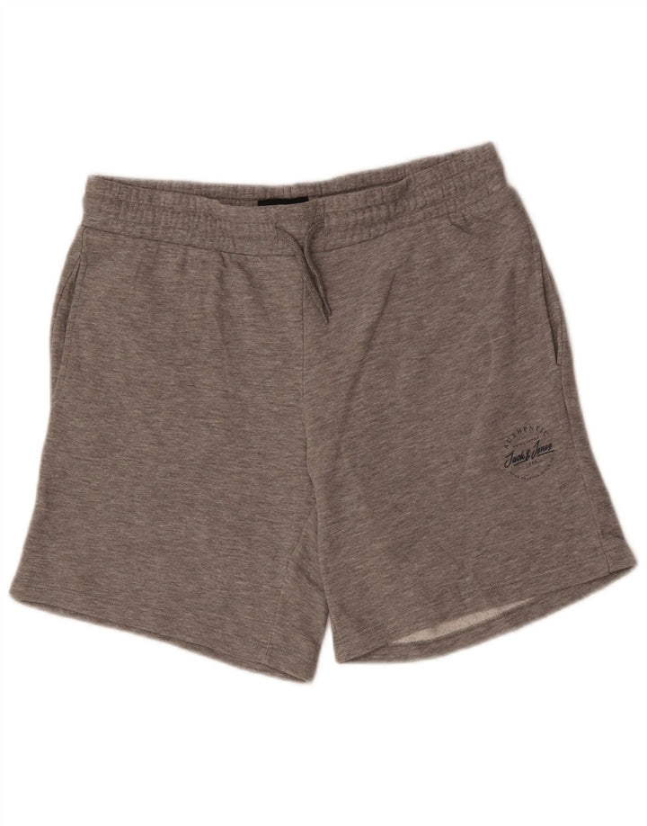 JACK & JONES Muške sportske kratke hlače srednje sive boje od pamuka