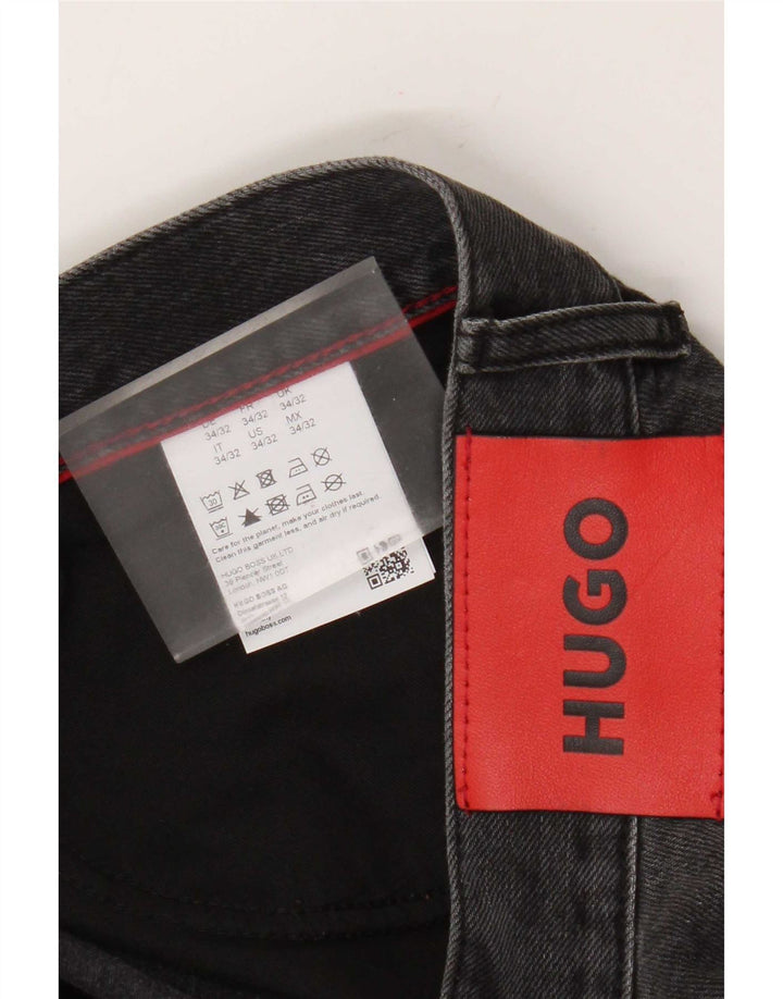 Muške ravne traperice Hugo Boss, W34 L27, sivi pamuk