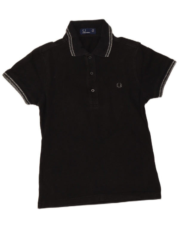 Fred Perry ženska polo majica UK 10 Mala crna pamuk