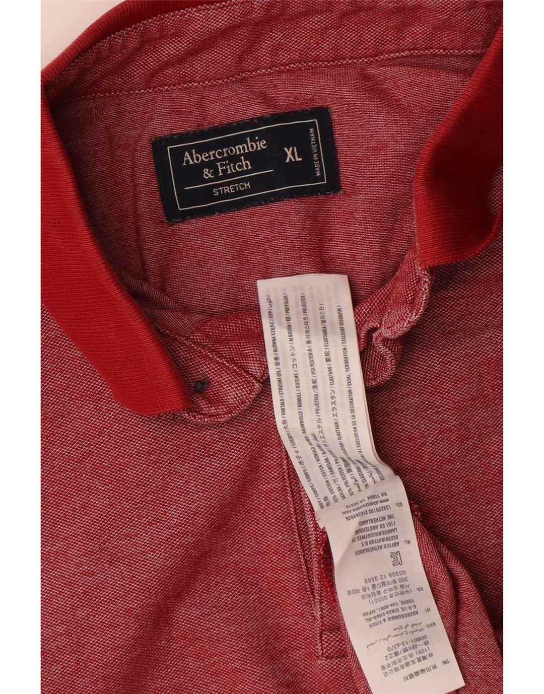 Abercrombie & Fitch muška polo majica XL crveni poliester
