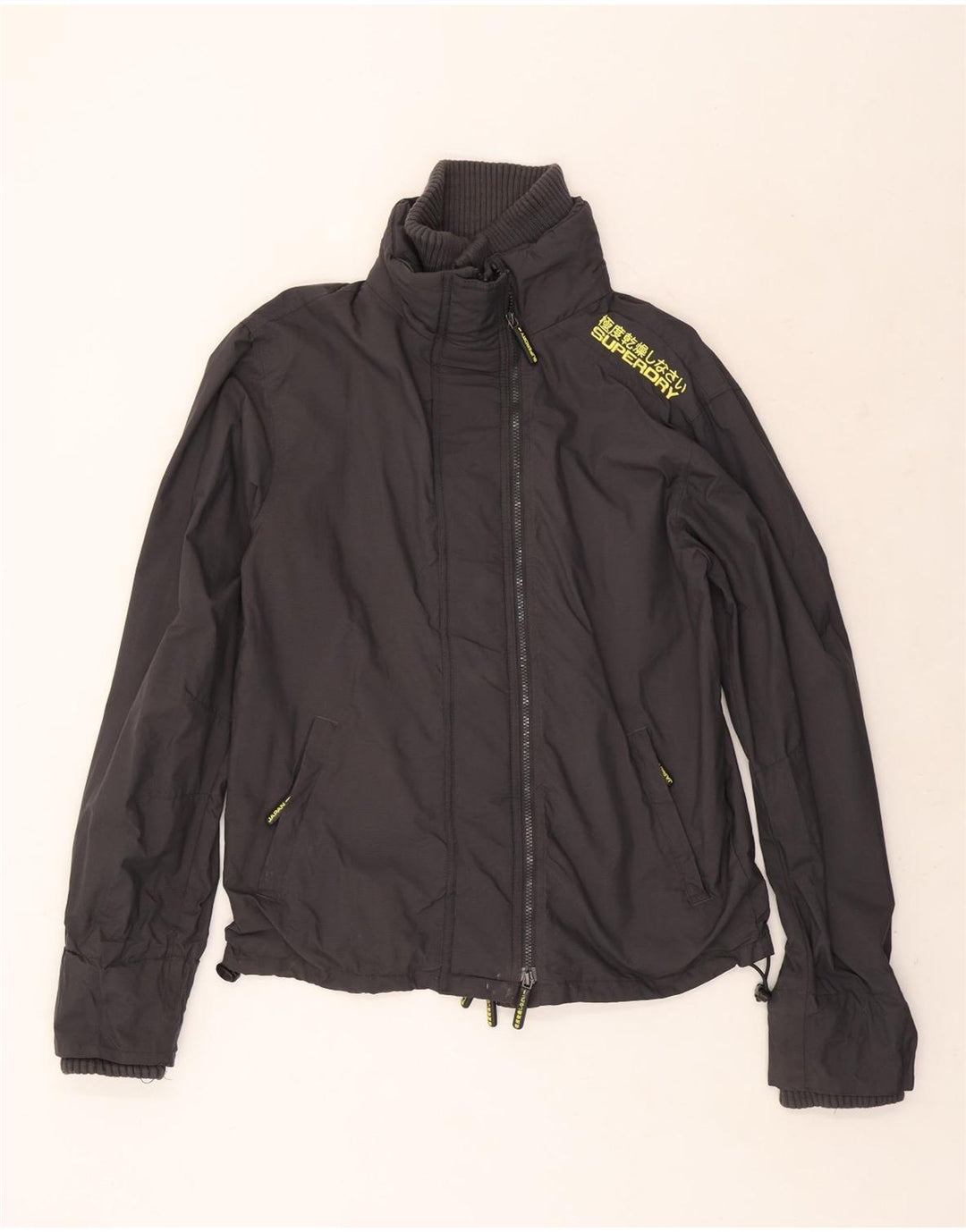 Superdry muška kišna jakna s grafičkim motivima UK 42 XL sivi najlon