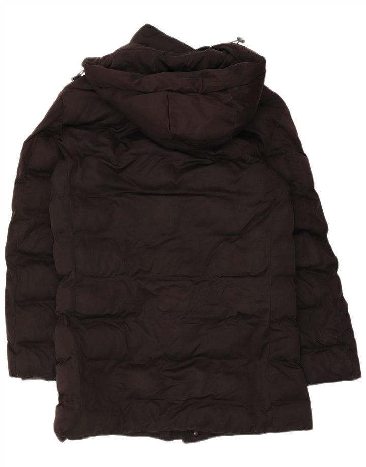 Zara muška podstavljena jakna s kapuljačom UK 36 mala crna poliester