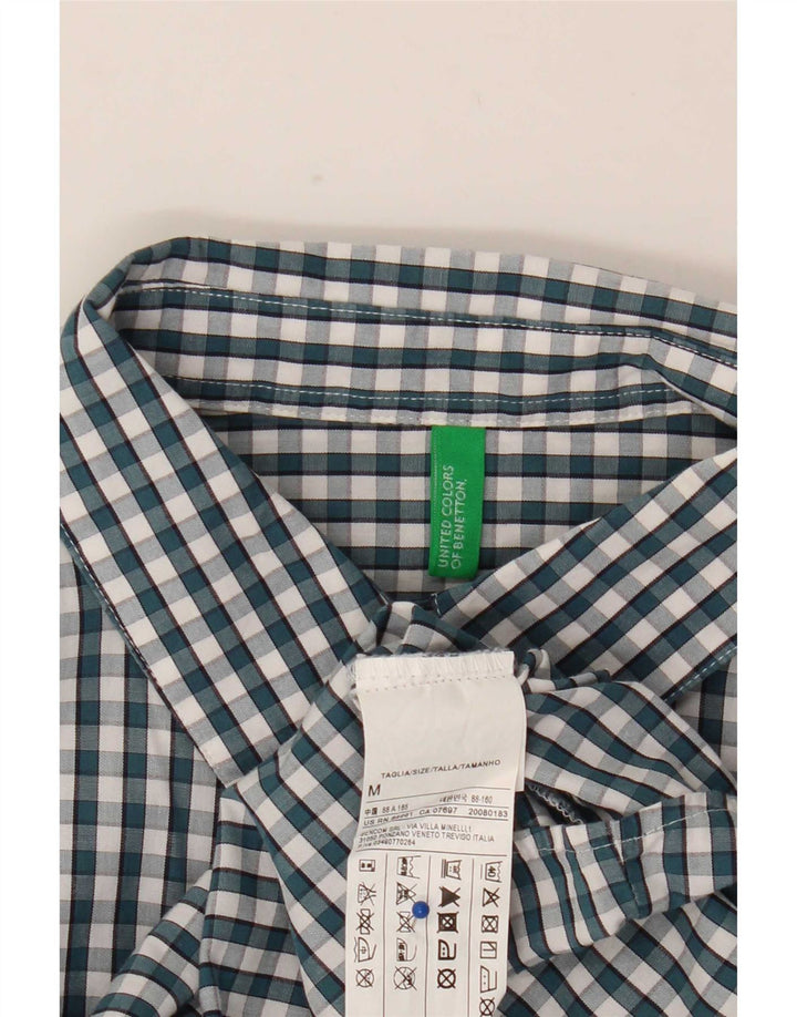 Ženska košulja Benetton UK 12 Srednje zelena gingham pamuk