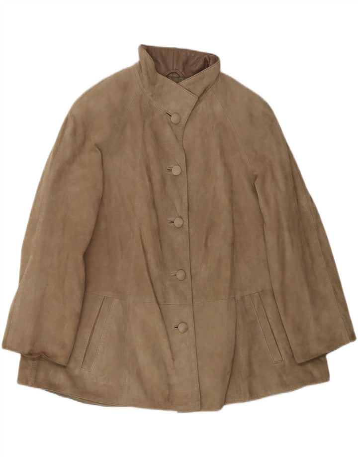 VINTAGE Ženska antilop jakna UK 10 Mala bež koža