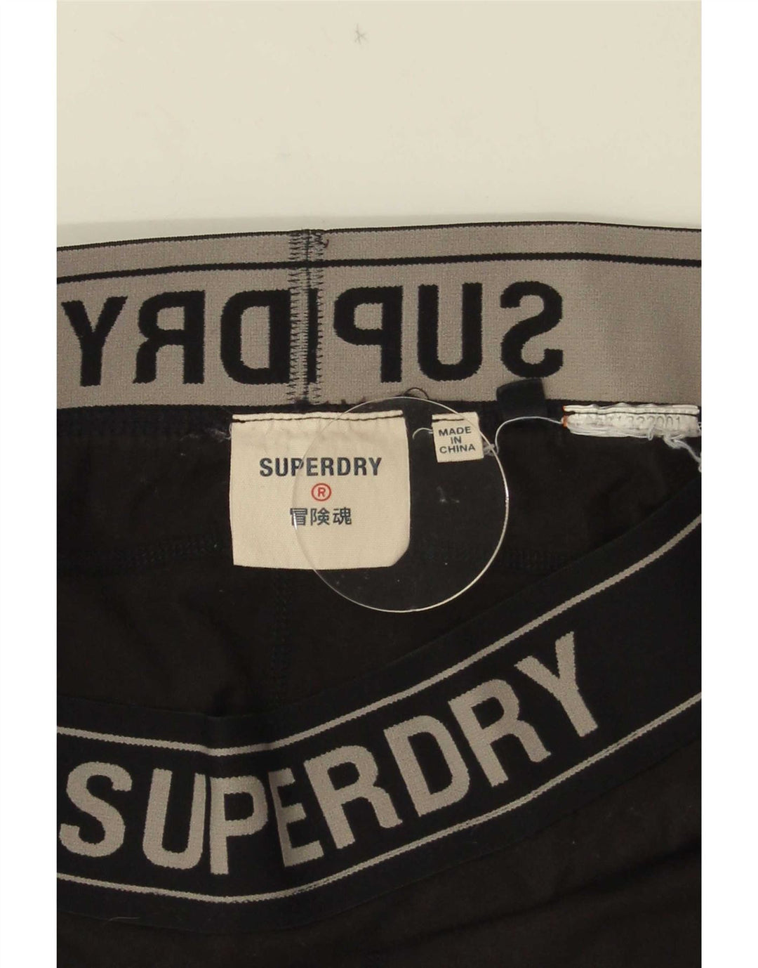 Superdry ženske grafičke tajice UK 16 velike crne poliamidne