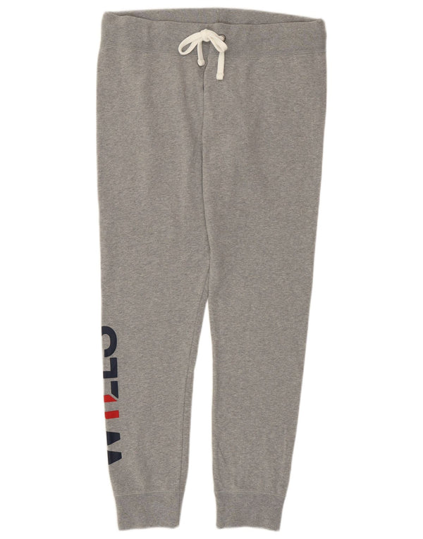 JACK WILLS Womens Graphic Tracksuit Trousers Joggers UK 14 Large  Grey