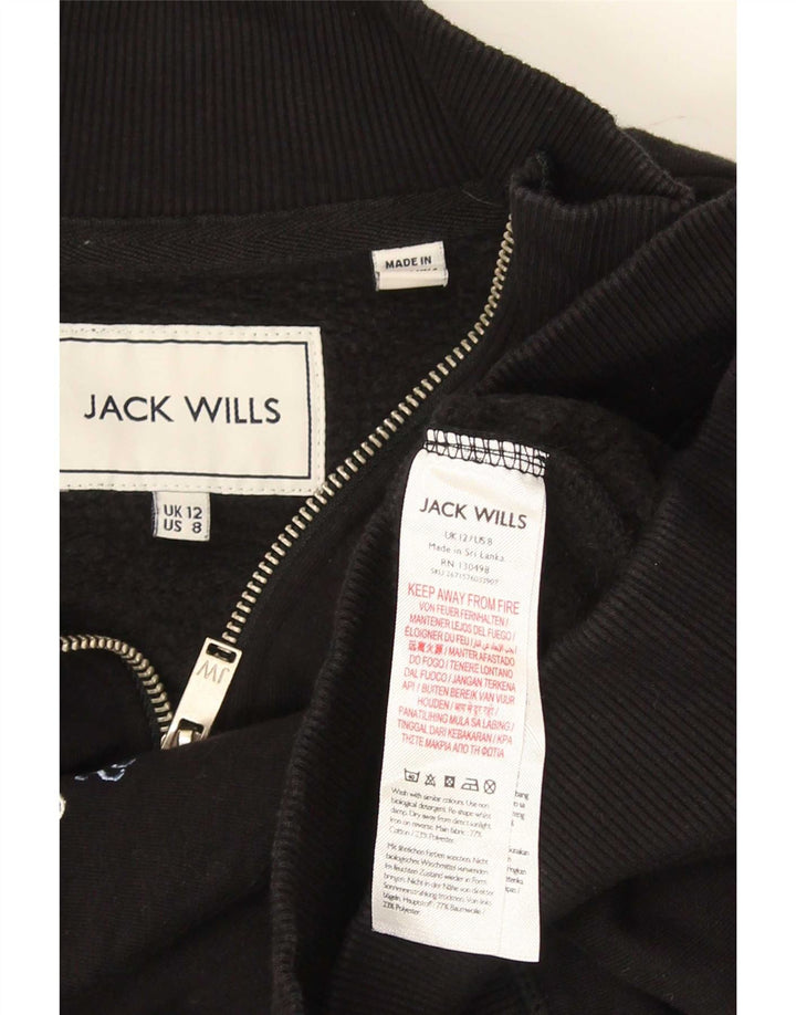 Jack Wills Ženska prekomjerna majica s motivima UK 12 srednje crna