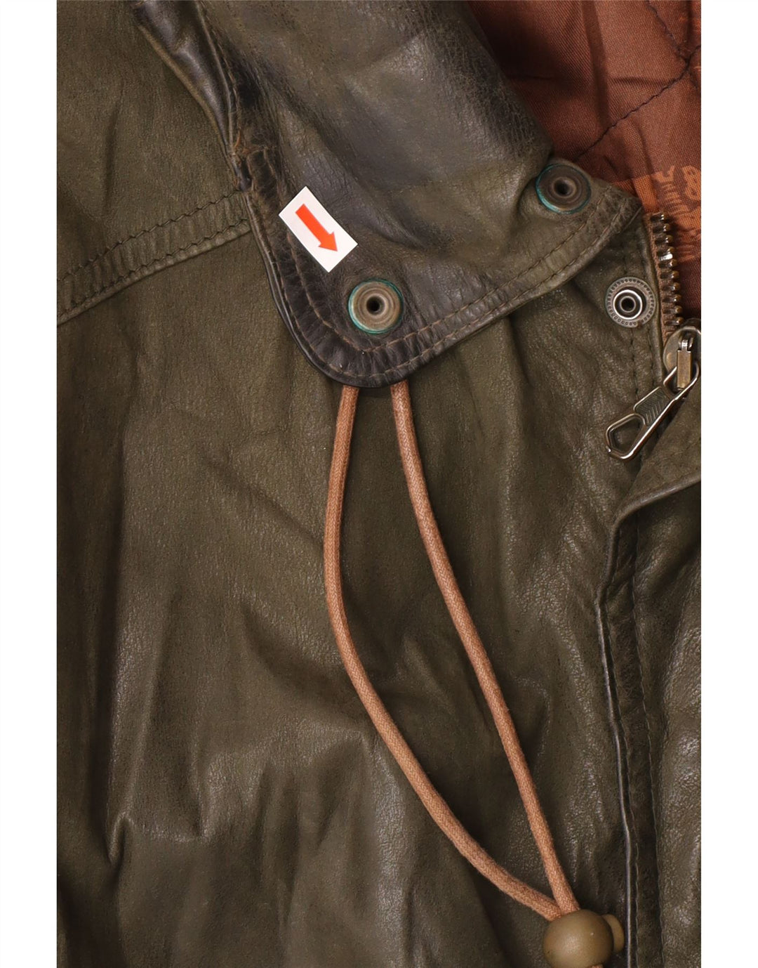 Vintage muška kožna jakna IT 52 XL kaki koža