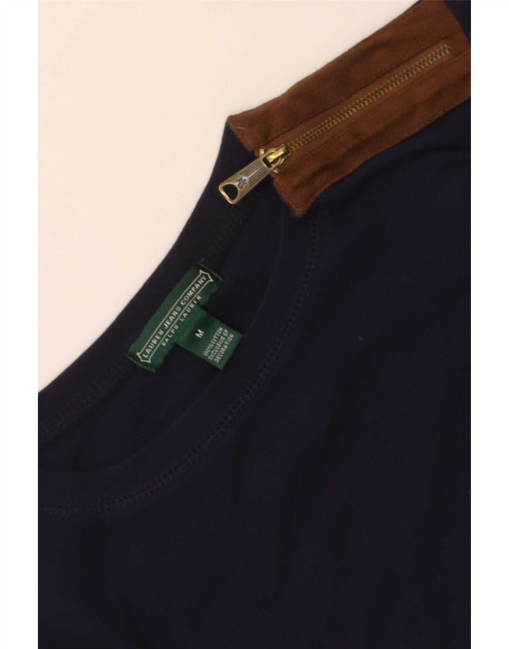 Ženska majica za jahanje dugih rukava Ralph Lauren UK 12 srednje tamnoplava