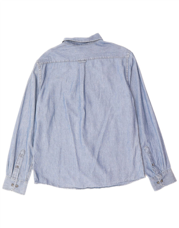 IZOD muška traper košulja sa slanom vodom, velika, plava pamučna