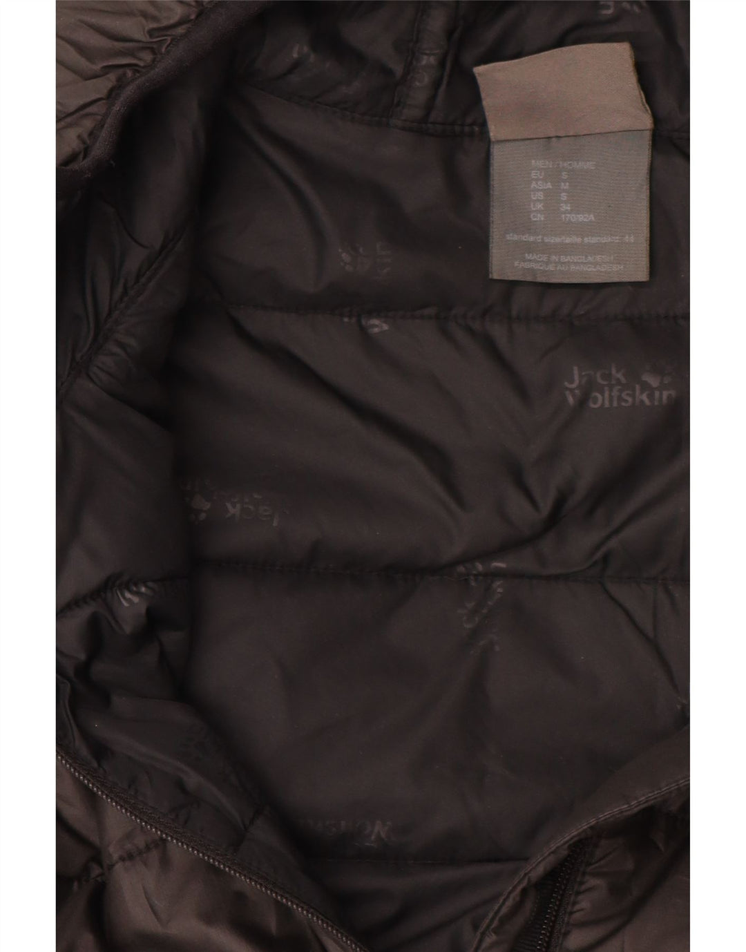 JACK WOLFSKIN Muška podstavljena jakna s kapuljačom UK 34 Mala crna poliester