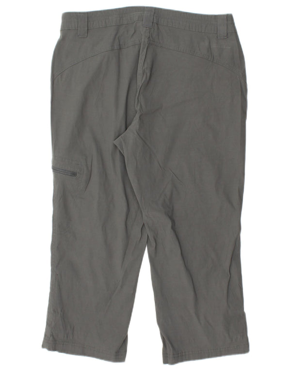 EDDIE BAUER Ženske ravne Capri hlače US 6 srednje W28 L20 sivi najlon