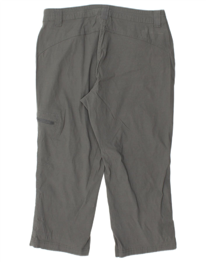 EDDIE BAUER Ženske ravne Capri hlače US 6 srednje W28 L20 sivi najlon