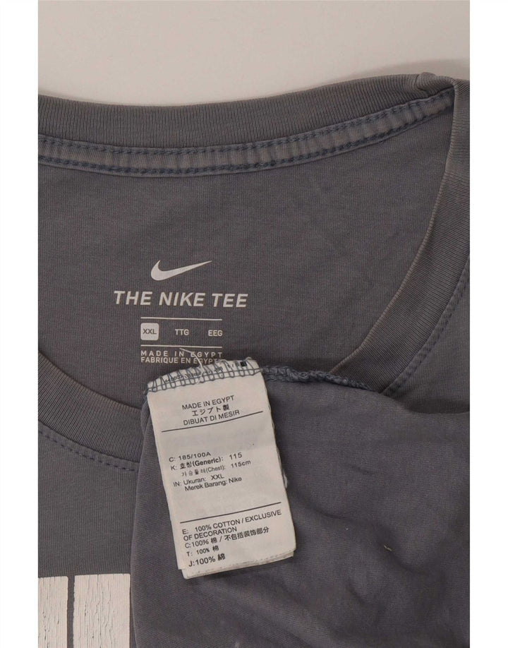 Nike muška majica kratkih rukava s grafičkim motivima 2XL, sivi pamuk