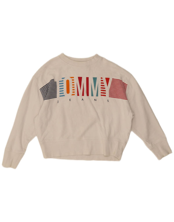 Tommy Hilfiger Ženska prekomjerna majica s 3/4 rukavima UK 2 2XS Bijela
