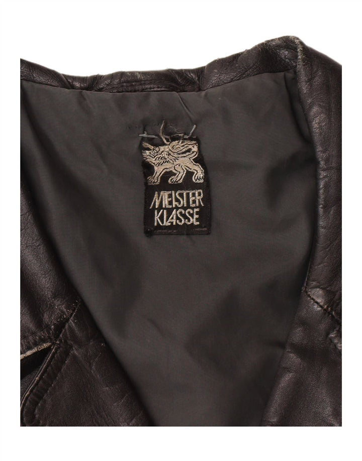 VINTAGE Mens Leather Jacket UK 38 Medium Black Vintage Vintage and Second-Hand Vintage from Messina Hembry 