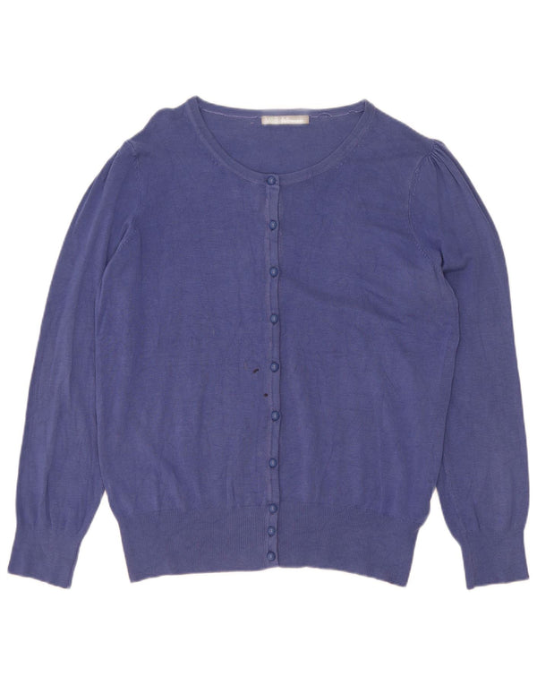Marks & Spencer Womens Cardigan Sweater UK 16 Large Blue Viscose