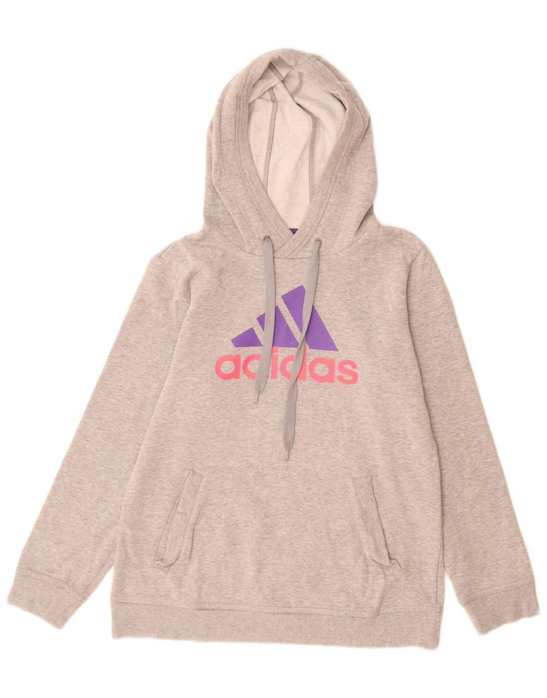 Ženska majica s kapuljačom Adidas UK 12 Srednje siva