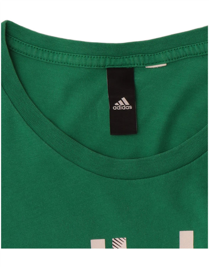 Adidas muška majica s grafičkim motivima srednje zelene boje