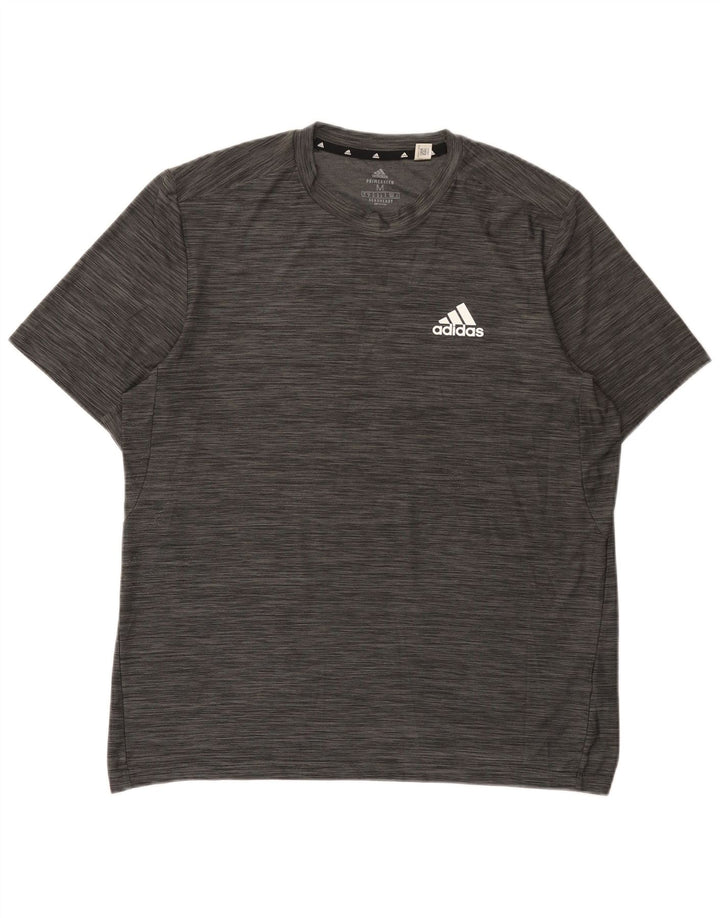 Adidas muška Aeroready majica kratkih rukava srednje sivi flekasti poliester