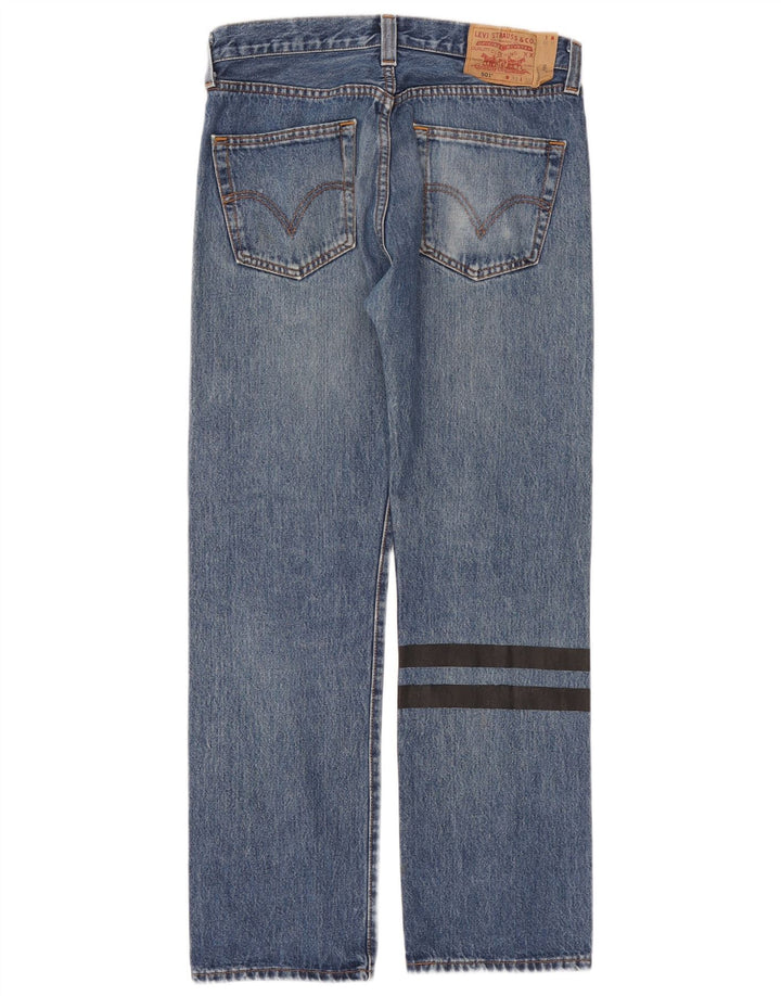 LEVI'S Mens 501 Distressed Straight Jeans W31 L30  Blue Cotton