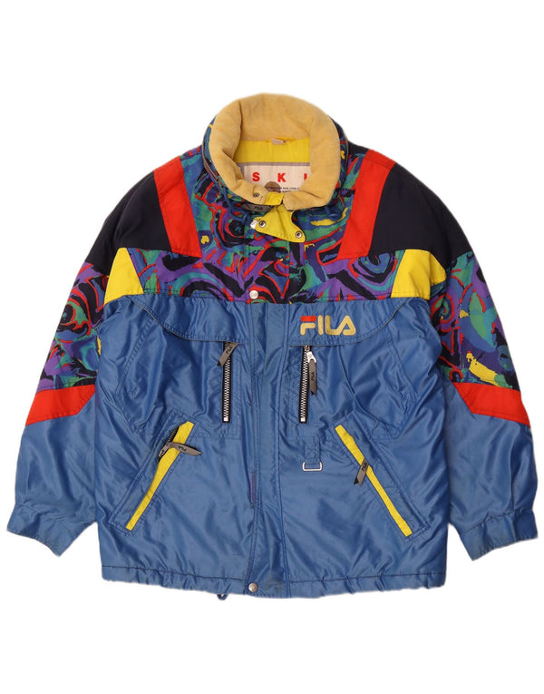 Fila muška široka skijaška jakna s kapuljačom UK 36 Small Blue Colourblock