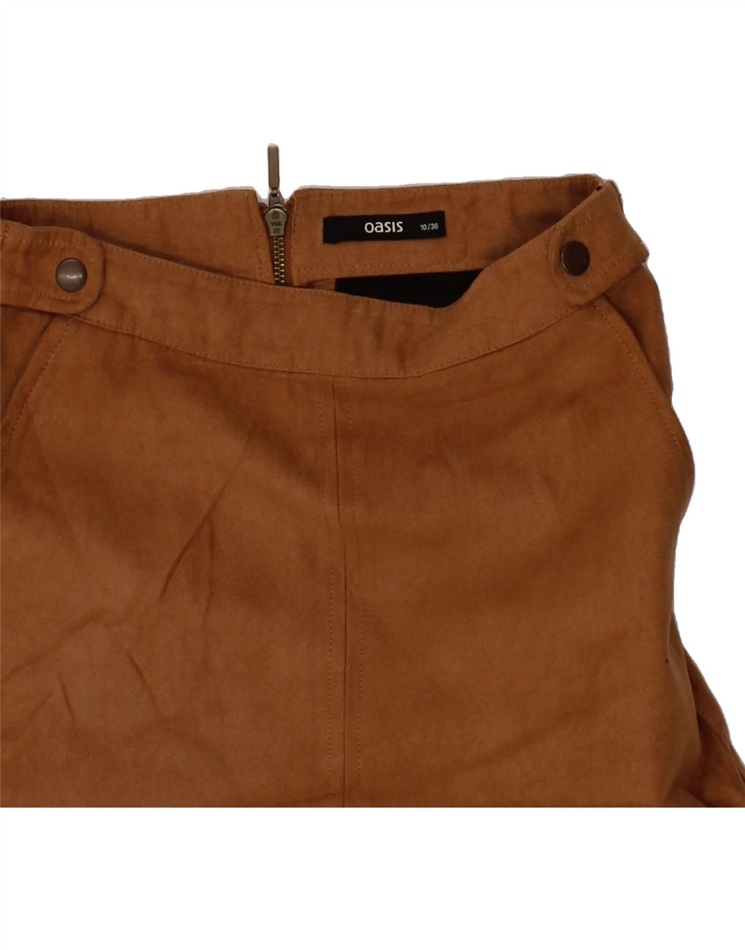 OASIS Womens A-Line Skirt UK 10 Small W26  Brown Polyester Vintage Oasis and Second-Hand Oasis from Messina Hembry 
