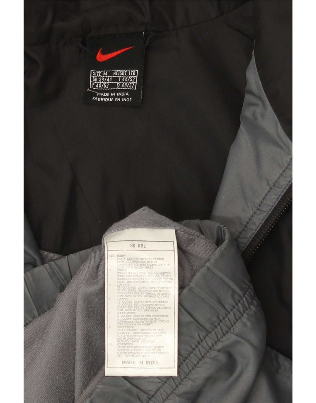 Nike muška trenirka gornja jakna UK 39/41 srednje siva poliester u boji