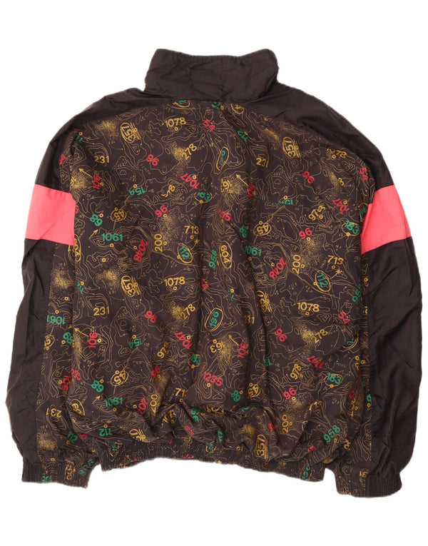 Uhlsport muška grafička trenirka, gornja jakna XL, crni pamuk u blokovima boja