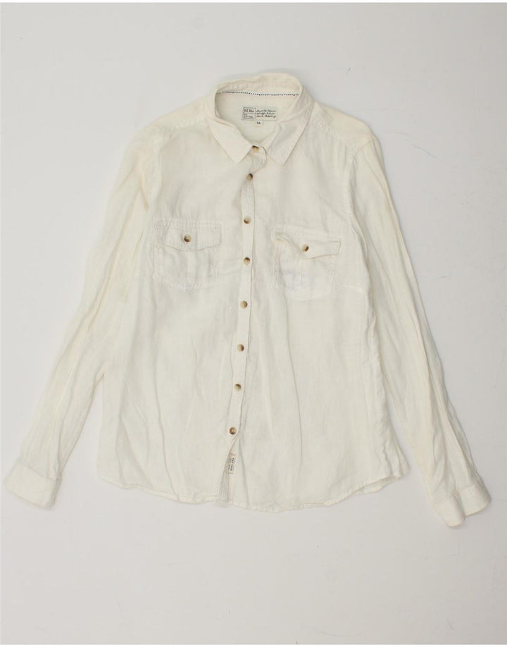 FAT FACE Ženska košulja UK 14 srednje bijele boje