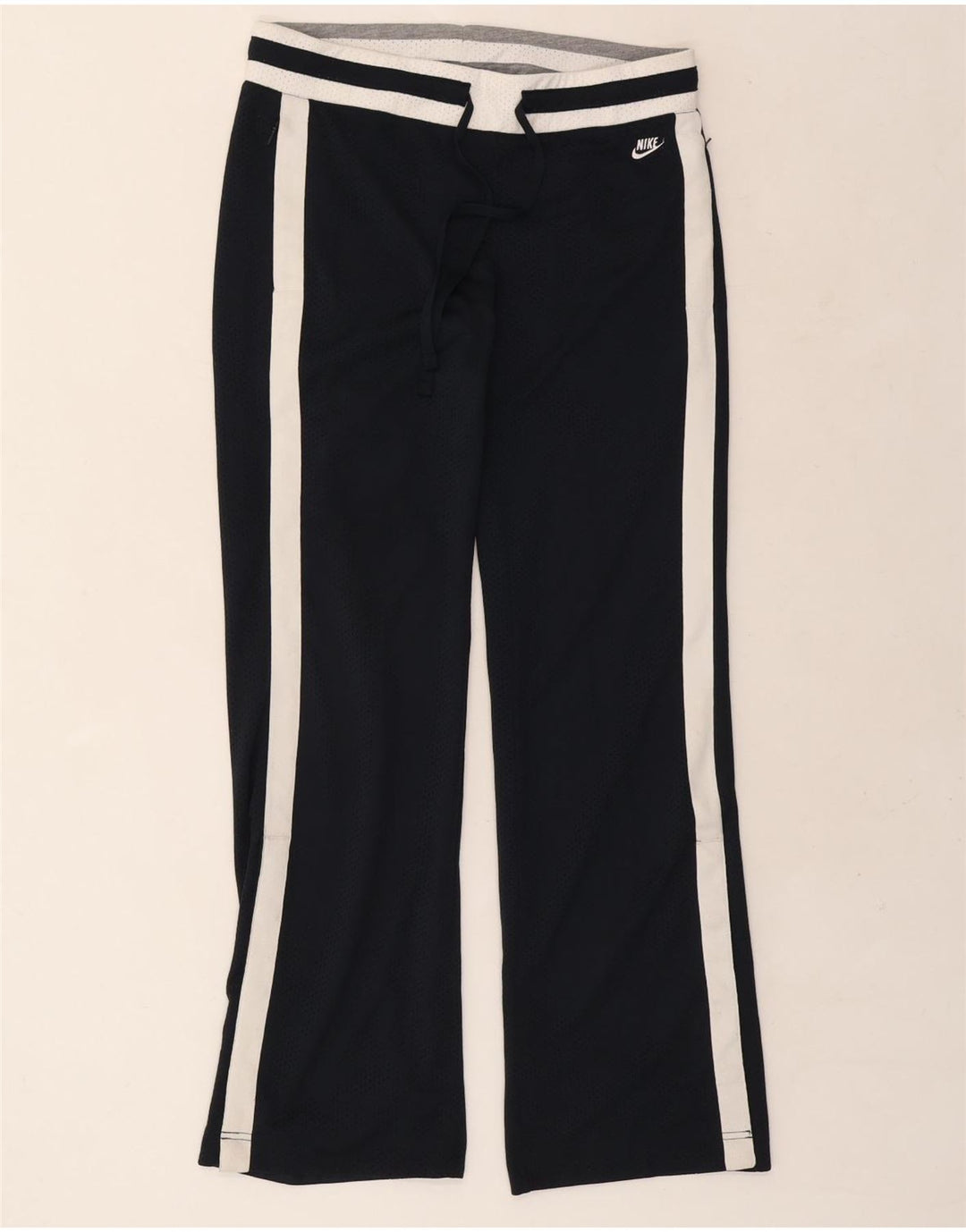 NIKE Womens Tracksuit Trousers UK 12/14 Medium  Navy Blue Colourblock Vintage Nike and Second-Hand Nike from Messina Hembry 
