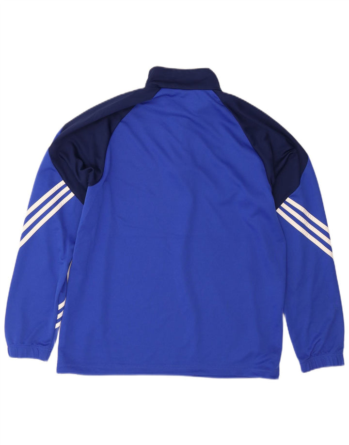 ADIDAS Mens Climalite Graphic Pullover Tracksuit Top Large Blue