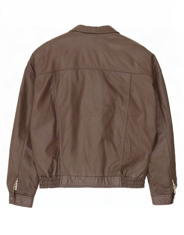 Vintage muška bomber kožna jakna IT 58 4XL smeđa