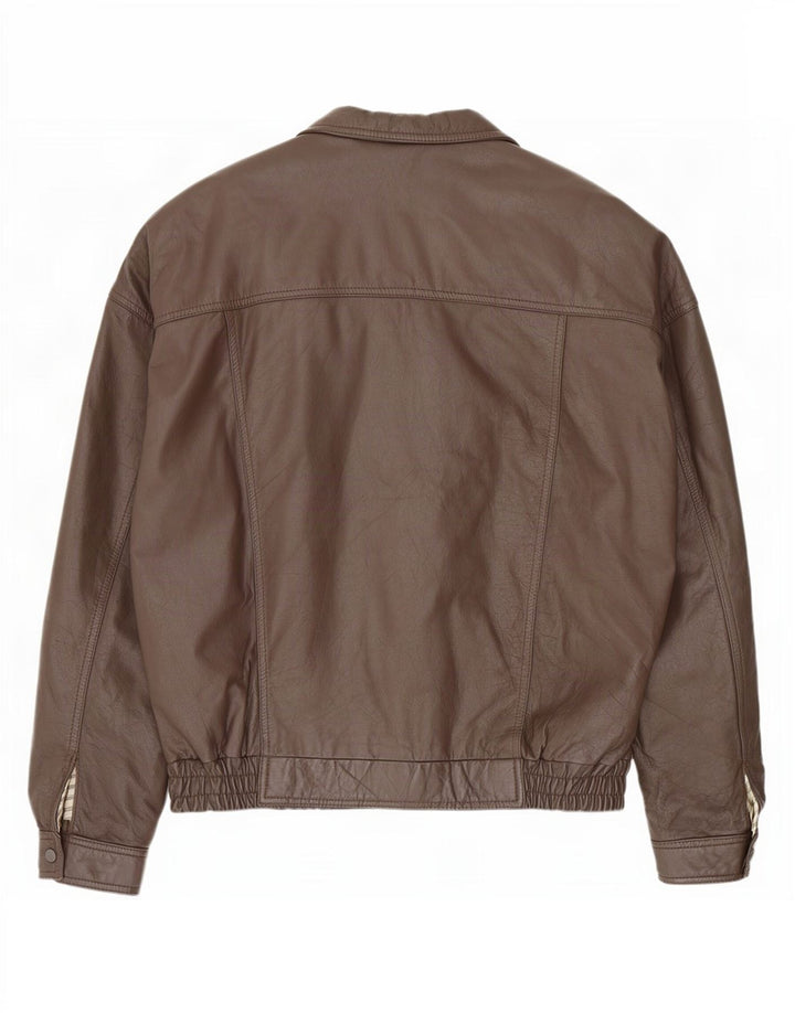 Vintage muška bomber kožna jakna IT 58 4XL smeđa