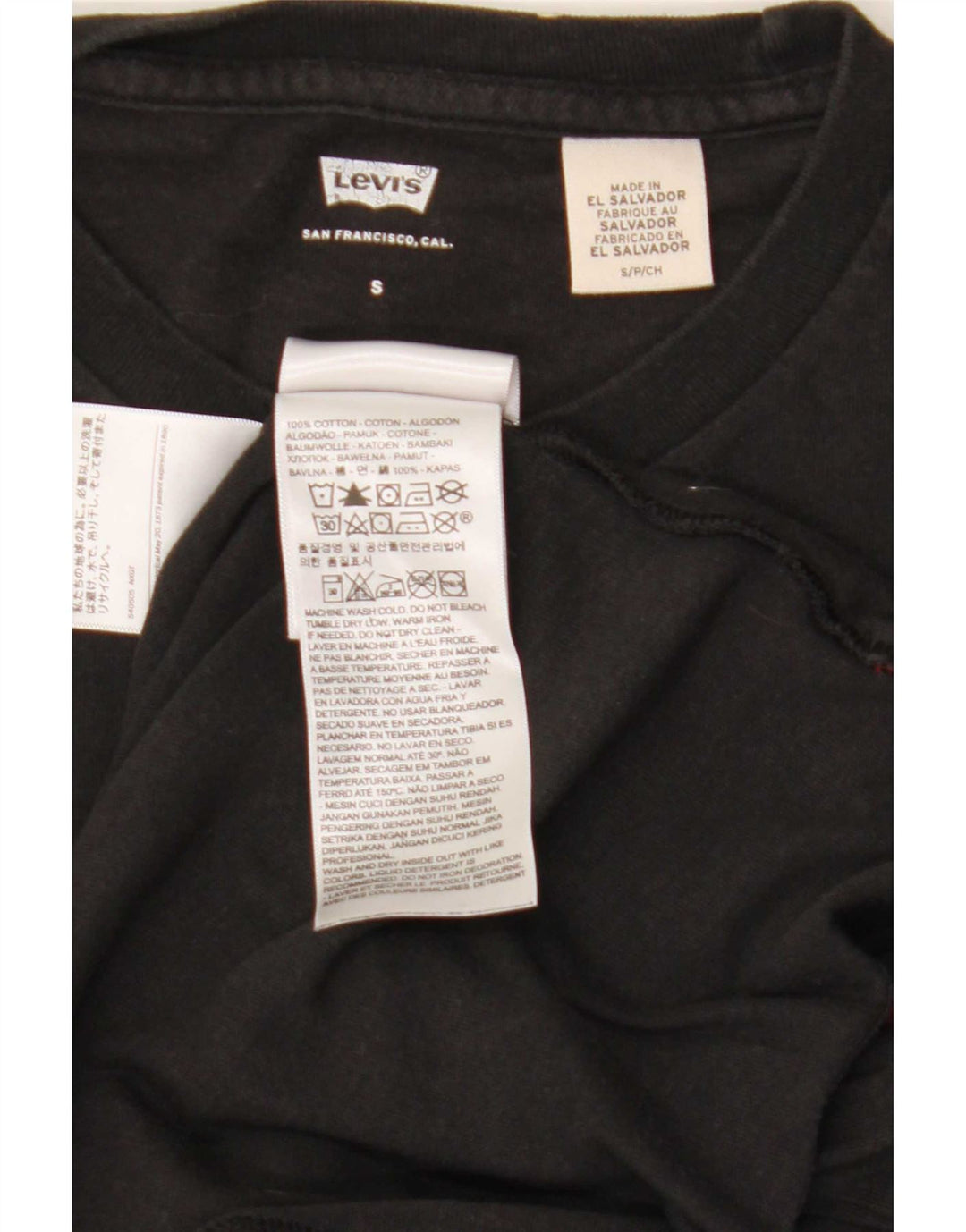 Levi's muška majica s grafičkim motivima, mala crna pamučna majica