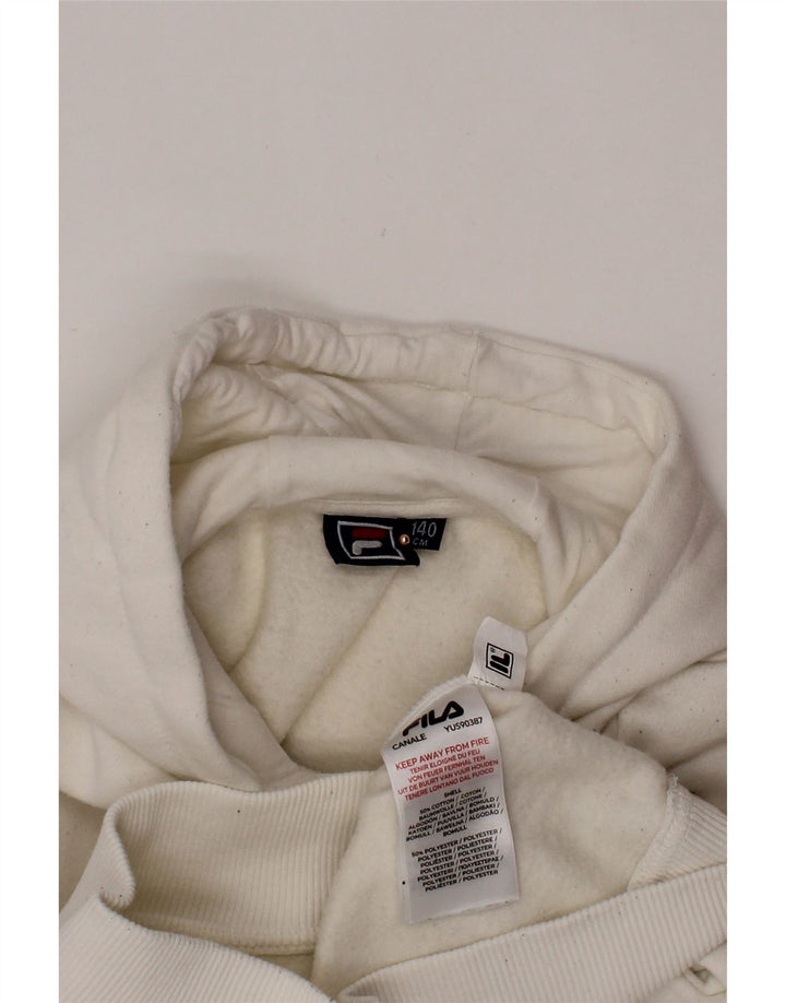 FILA majica s kapuljačom za dječake 9-10 godina, bijeli pamuk