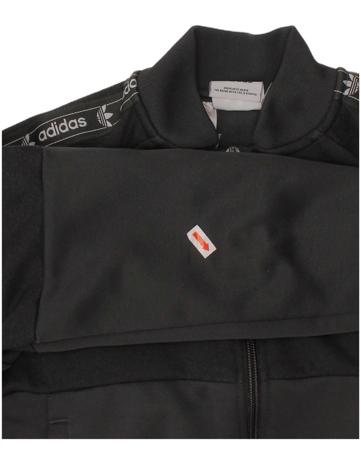 ADIDAS trenirka za dječake s grafičkim motivima, 6-7 godina, siva poliesterska jakna